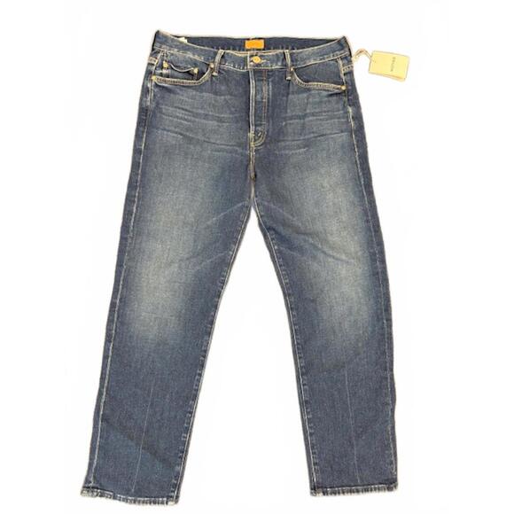NWT New MOTHER Jeans The Saint in Violets are Blue Cropped High-Rise Size 32 - Picture 1 of 5